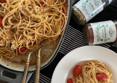 One Pot Pasta Italia mit Bruschetta, Toskana Gewürzzubereitung von Edelschmaus